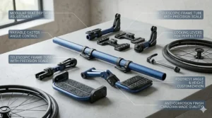 Custom-adjustable components of the best manual wheelchair for a perfect fit.