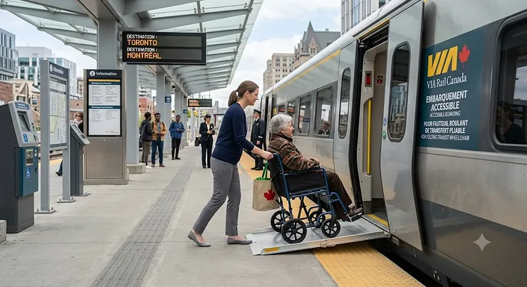 Lightweight folding transit wheelchair for elderly individuals on a clean backdrop. Ideal portable fauteuil roulant de transfert for Canadian seniors seeking easy medical transport solutions.