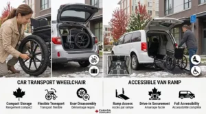 Weight breakdown of ultra-lightweight aluminum car transport wheelchairs for easy lifting