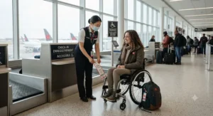 Infographic displaying accessible air travel rights and regulations for passengers with disabilities in Canada.